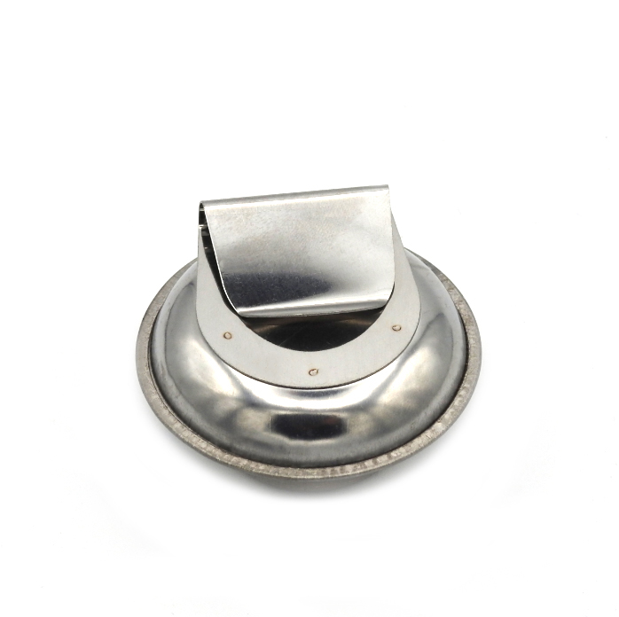 Stainless Steel  Palette Cup With Screw On Lid and Clip  (Double) - 2 1/4" Diameter x 1" Height