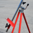 51" Red Steel Tripod Easel