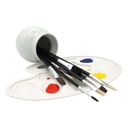 Palette and Economic Mixed Bristle and Camel Brushes - Set of 15