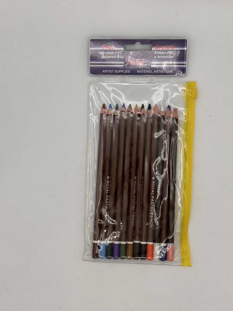 Pastel Pencils - Set Of 12 Colors in Vinyl Pouch