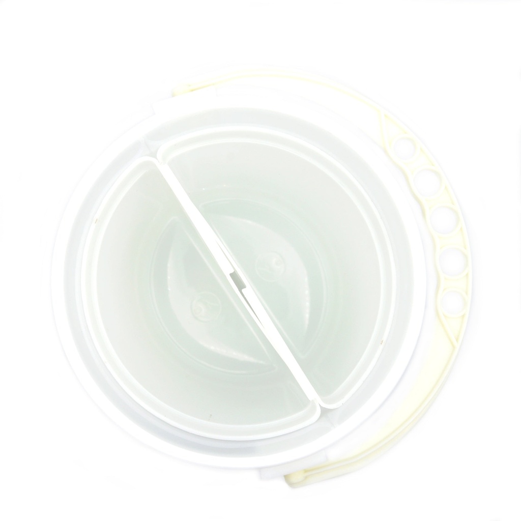 750 ml Plastic Brush Washer - Includes Lid + Tray With 16 Color Compartments + 2 Separate Water Compartments + 5 Brush Holder Slots On Handle