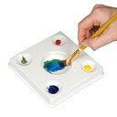 Plastic Brush Washer Bassin with 24 Brush Holding Slots and a Lid that Doubles As A Color Palette