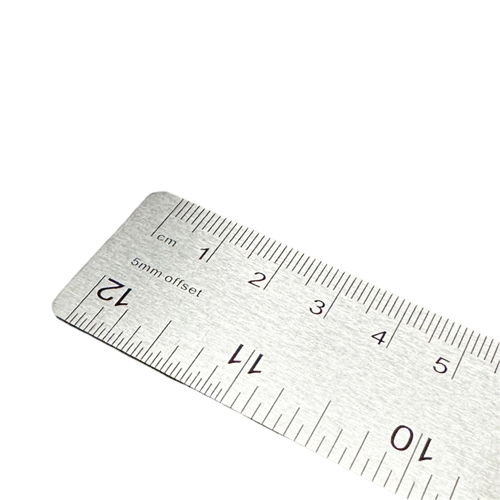 Nobel Machinist Steel Ruler with Cork Backing - 12"