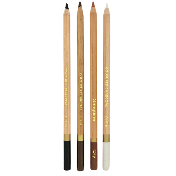 Crayons de couleur fusain - Sanguine