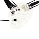 Palette et pinceaux économiques en poils mixtes et en poils de chameau – lot de 15