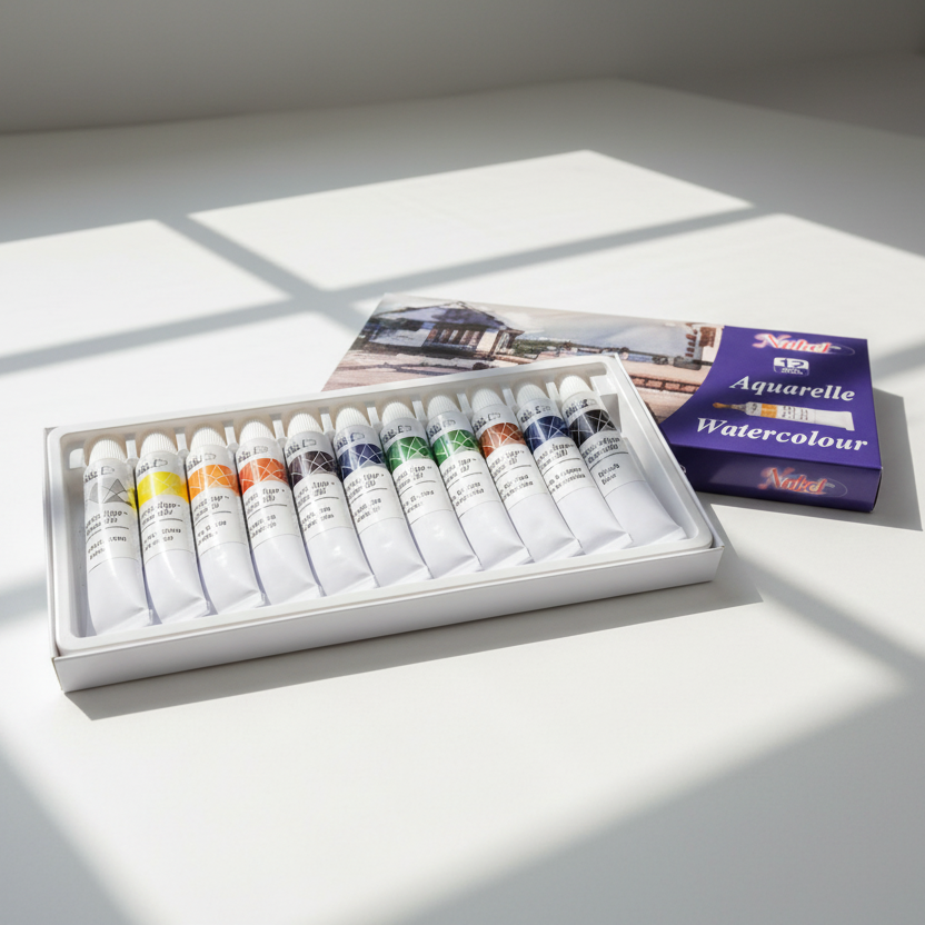 12 ml Watercolor Tubes Set Of 12 + Color Mixing Instructions