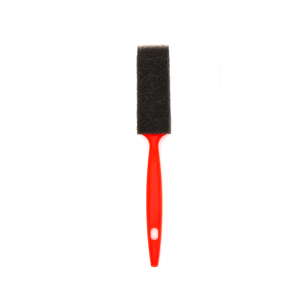 Black Sponge Brush - Plastic Handle Brush 1"