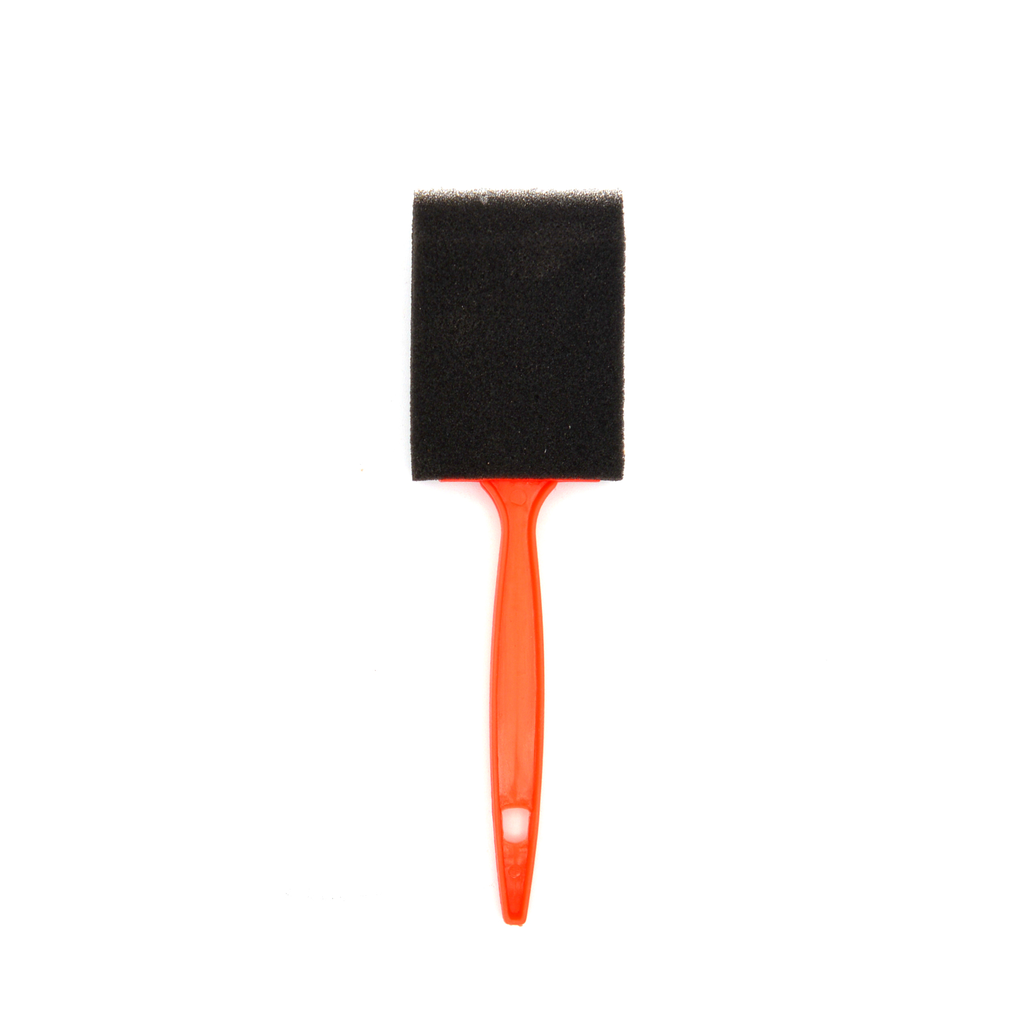 Black Sponge Brush - Plastic Handle Brush 2"