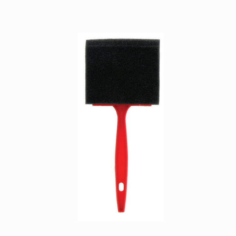 Black Sponge Brush - Plastic Handle Brush 4"