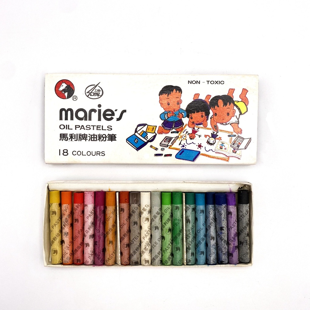 Pastels à l'huile de Marie pour enfants - 18 couleurs