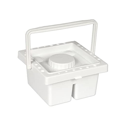 Lave-pinceau en plastique avec 24 emplacements pour pinceaux et un couvercle qui sert également de palette de couleurs.