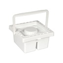Lave-pinceau en plastique avec 24 emplacements pour pinceaux et un couvercle qui sert également de palette de couleurs.
