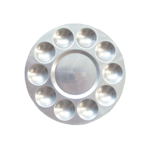 Palette en aluminium, avec 10 puits - 6,5" de diamètre