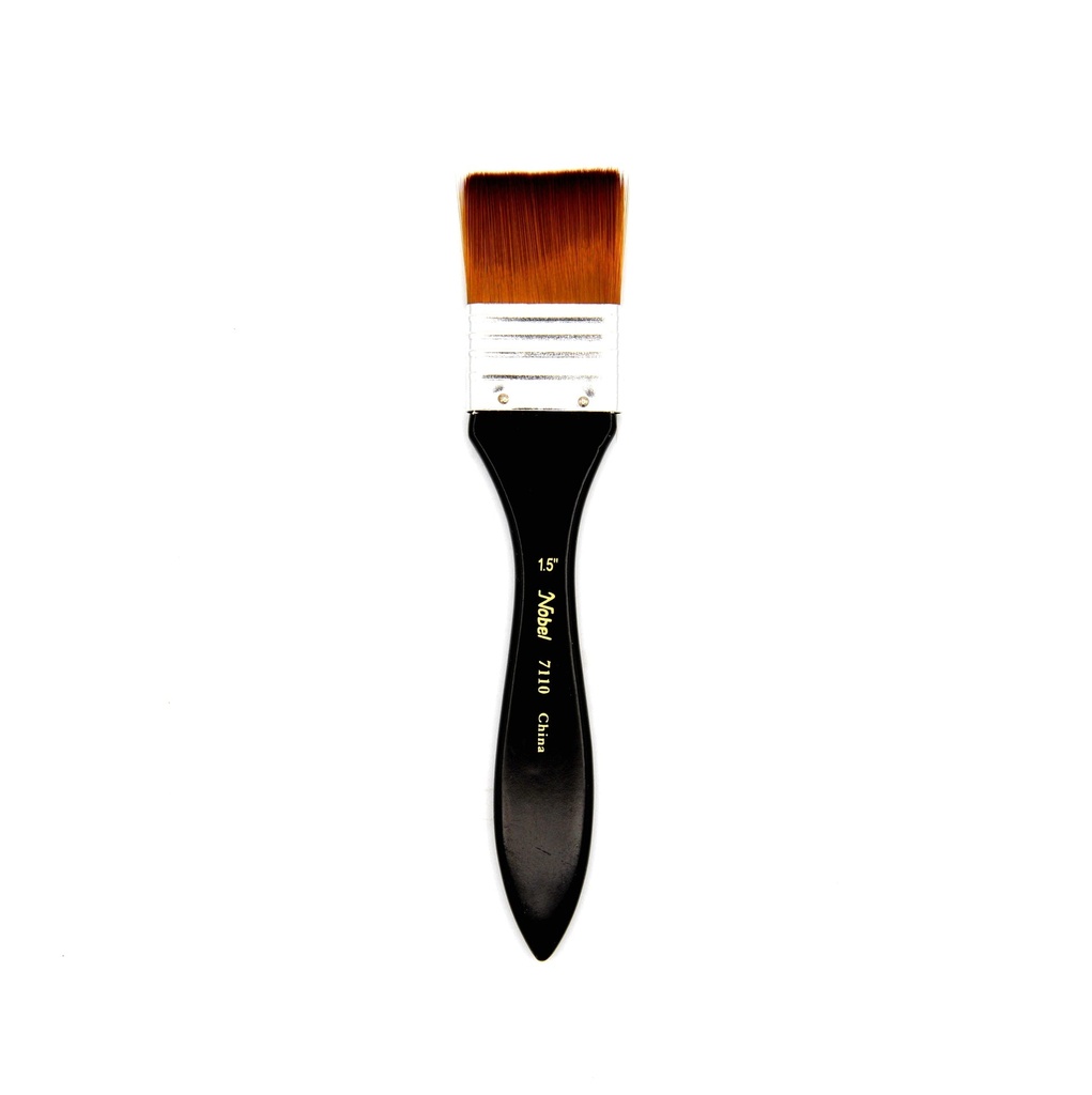 Aquaflex - Brown Synthetic Short Handle Brush - Large Spalter Brush 1.5"
