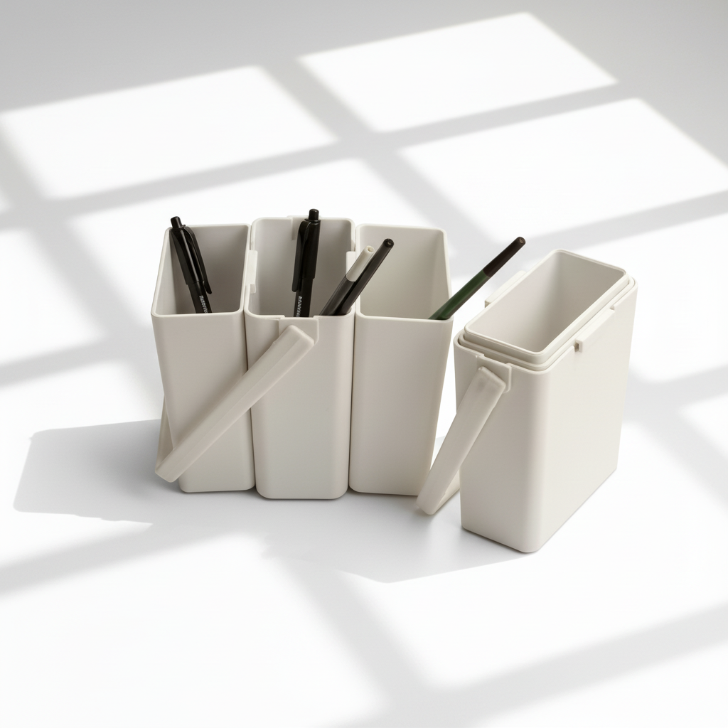 3 Detachable & Stackable Portable Brush Washer Buckets With Handle (146 ml, 177 ml, 200 ml)