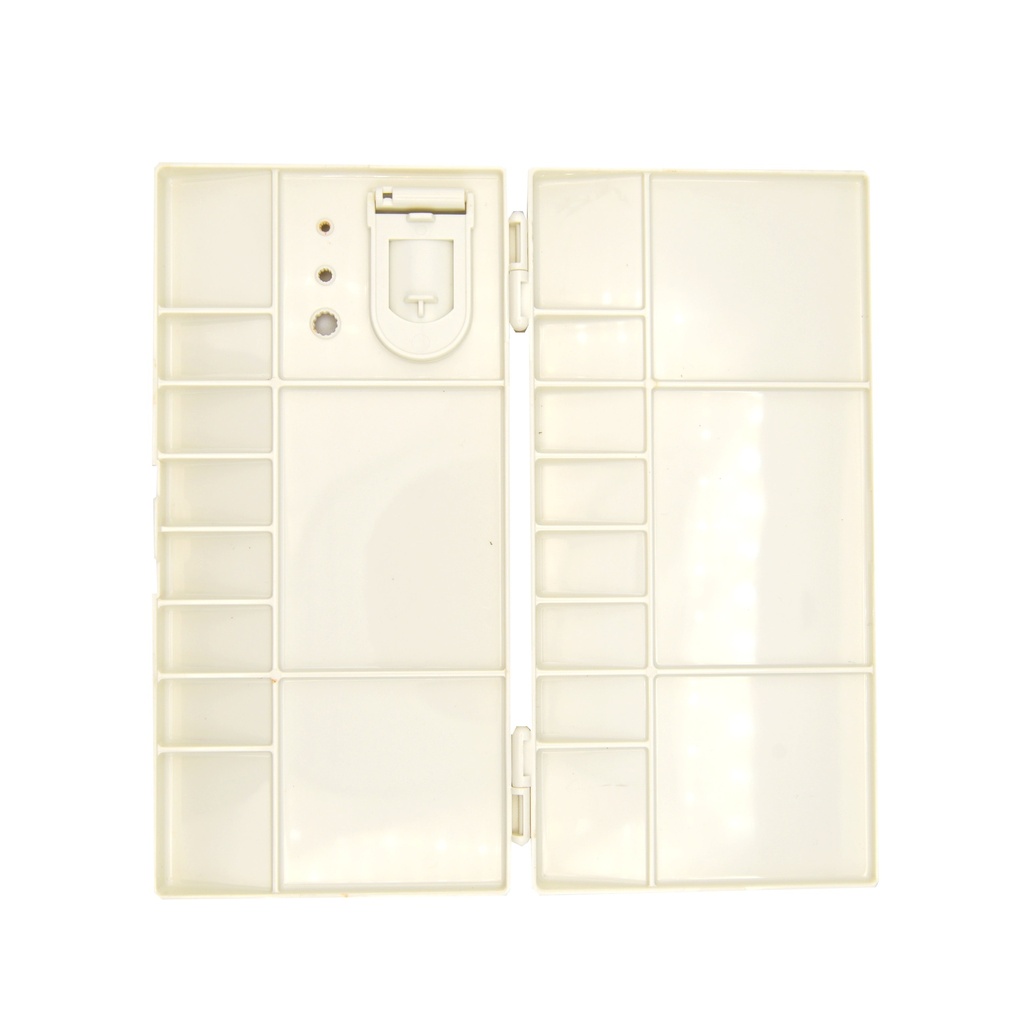 Boîte à palette pliante avec 16 puits (grand et petit rectangulaire) - 8 "x 8" (lorsqu'elle est ouverte)