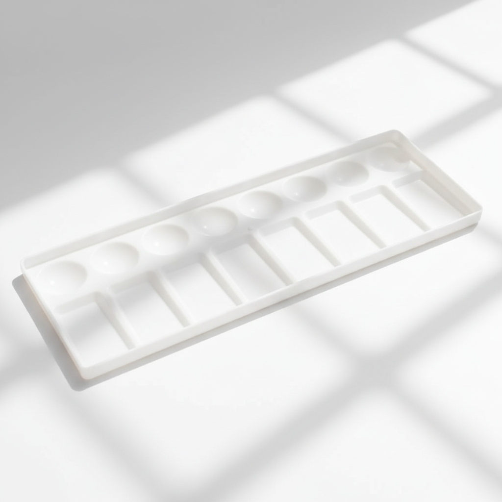 10 Wells Plastic Rectangle Palette (5 Wells, 5 Slants)