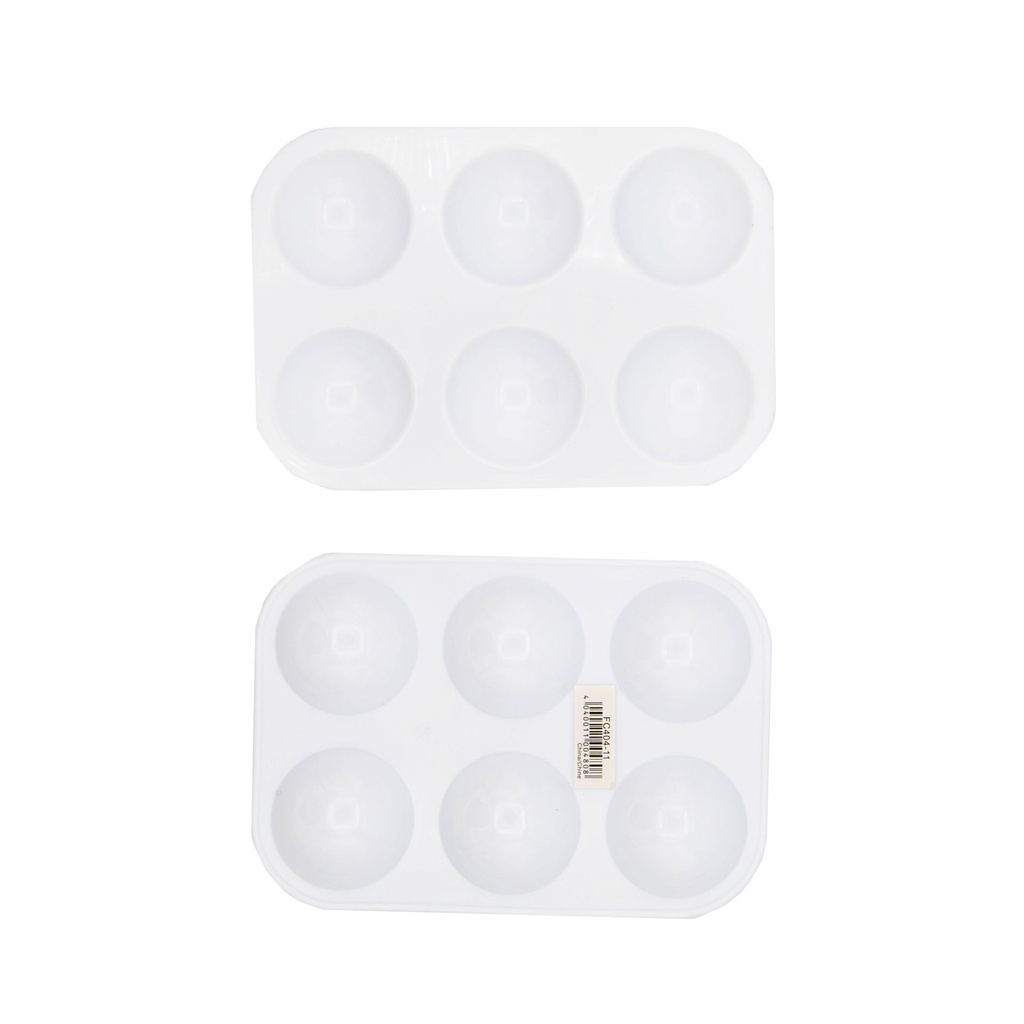 6-Well Economic Rectangular Plastic Palette, 3" x 6''