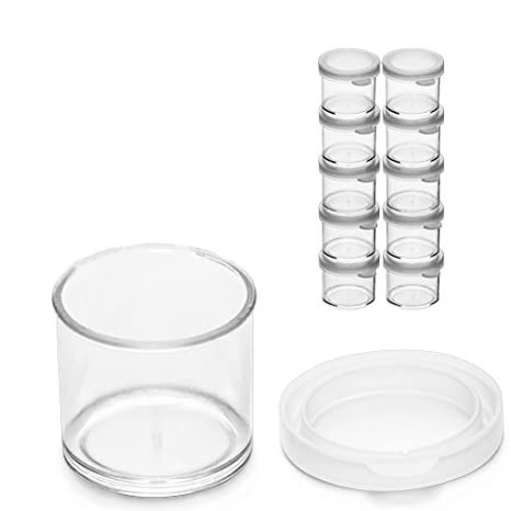 Clear Cups With Cover - Pack Of 12