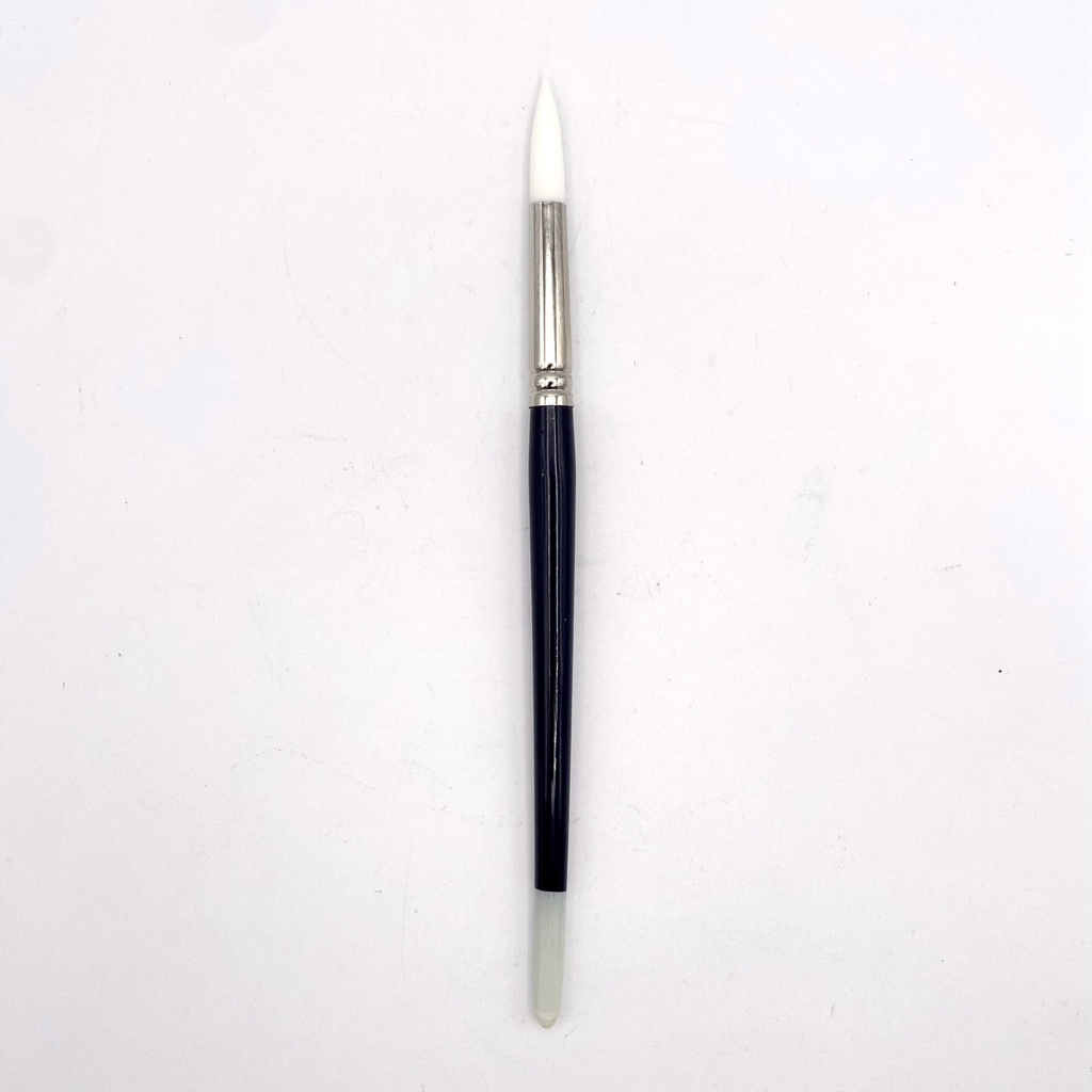 White Synthetic Taklon Brush - Round #10