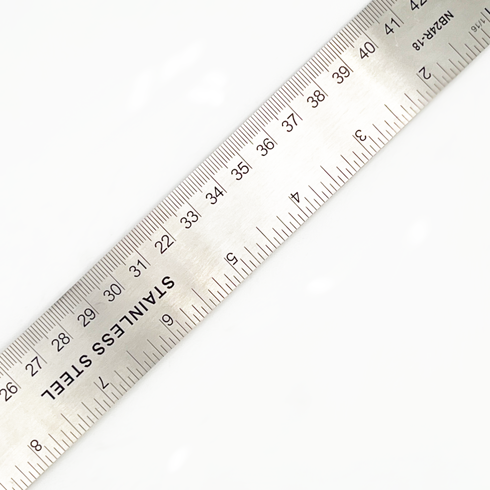 Nobel Steel Ruler with Cork Backing - 18" (IMPERFECT)
