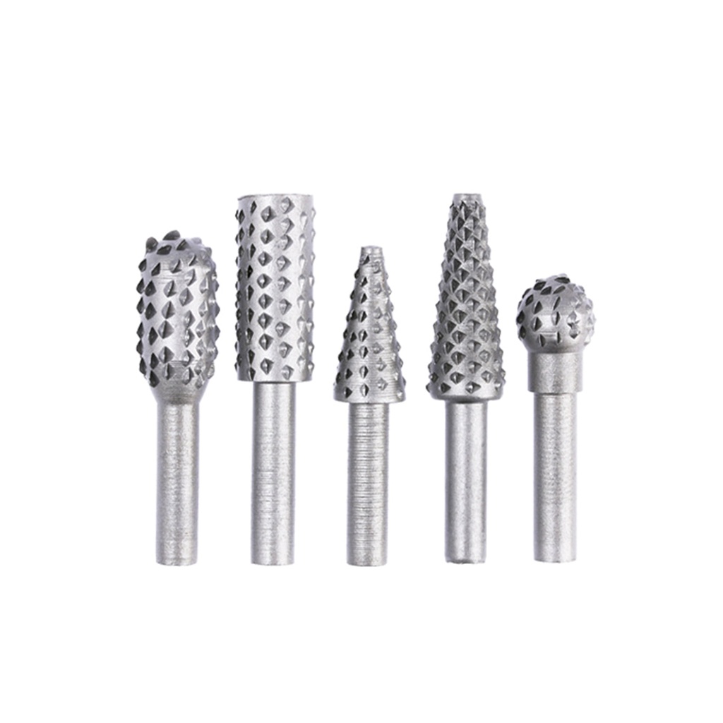 Revolving Wood Rasp Drill Bits - Set 5 (Large)