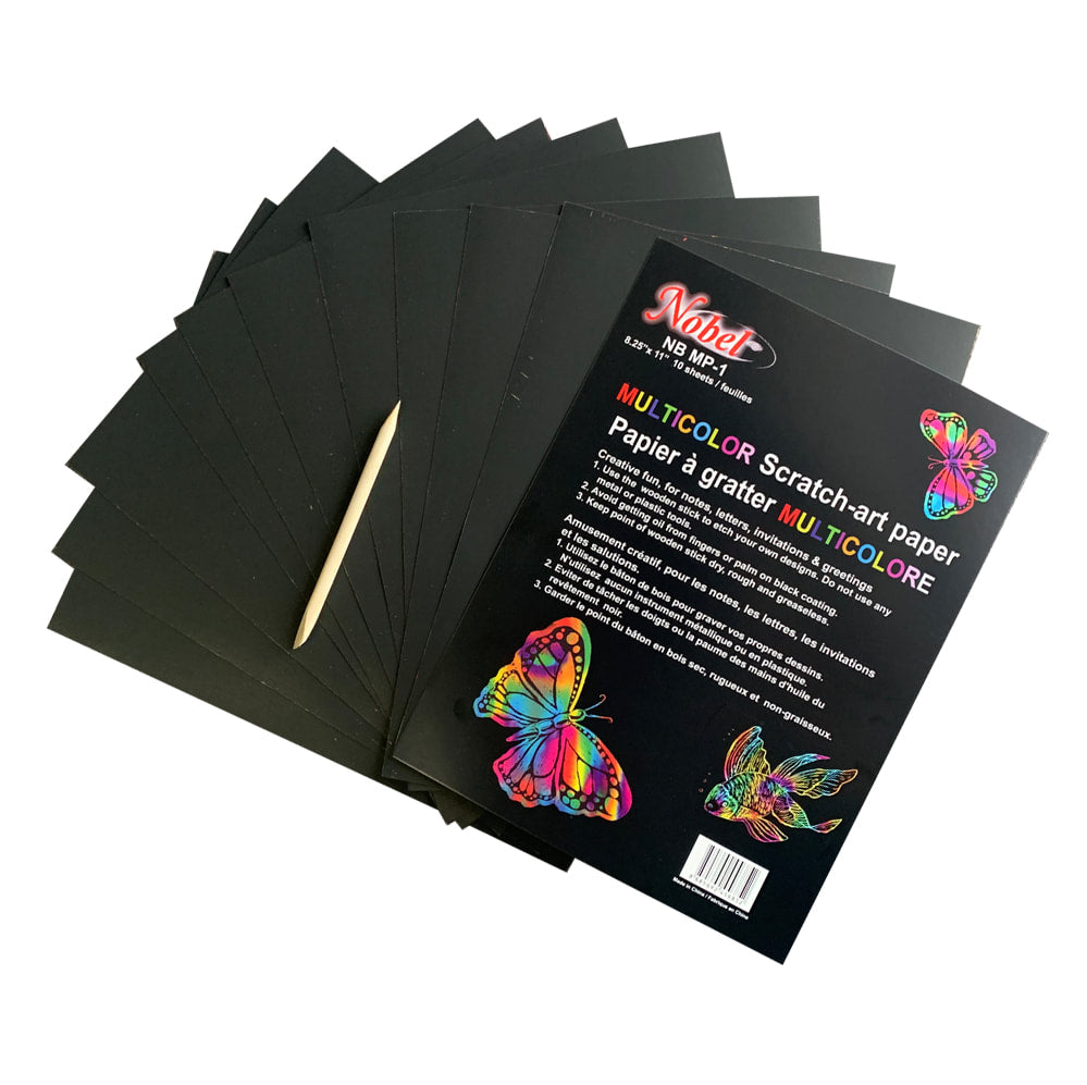 Papier à gratter (multicolore) - 8,25" x 11"
