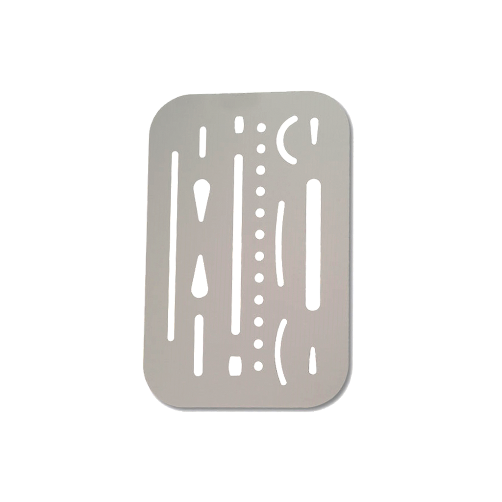 Erasing Shield With 26 Holes