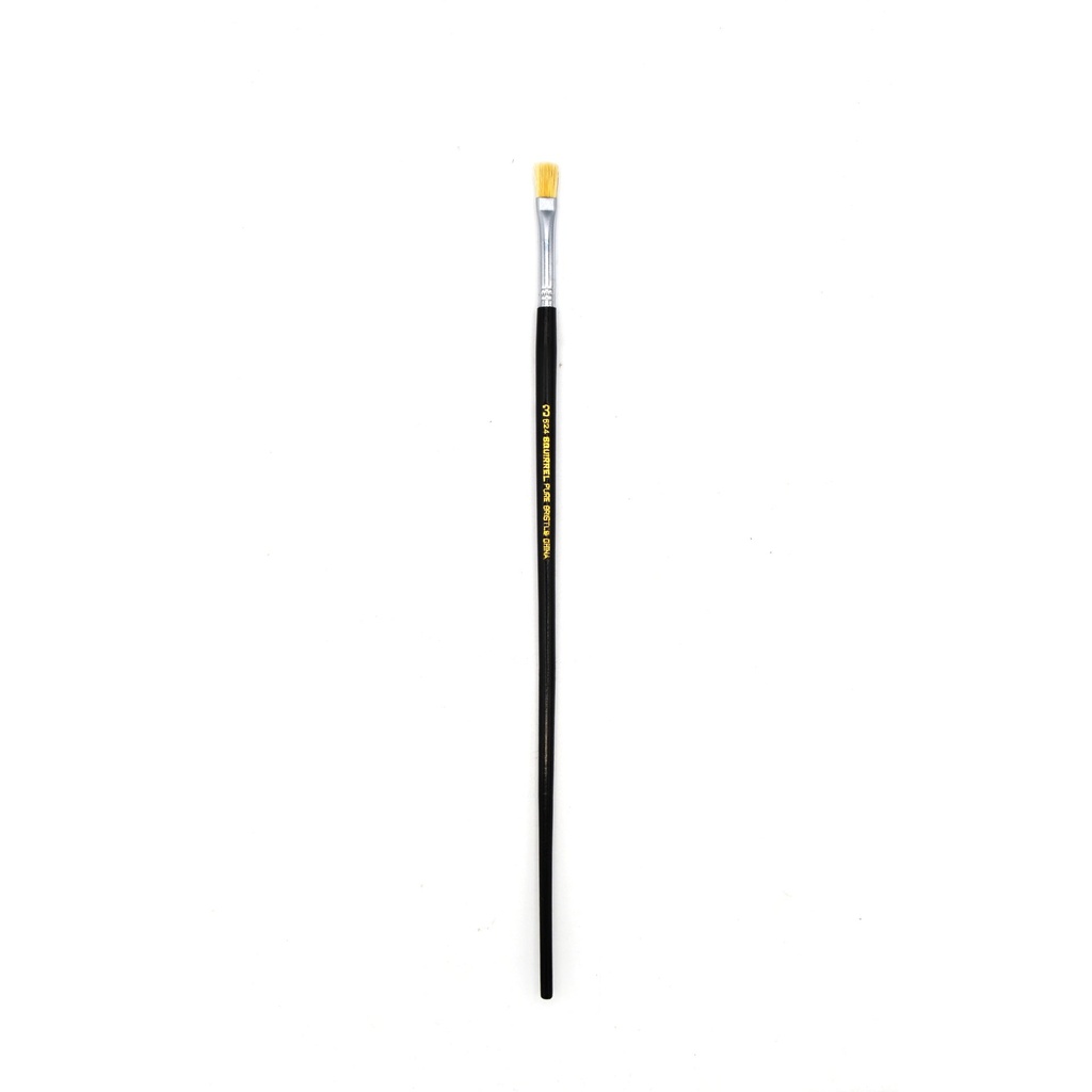 Eterna - White Hog Bristle Brush with Long Black Handle - Flat #5