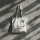 Monet Postcard Tote Bag - 100% Cotton with Zipper and Inner Pouch