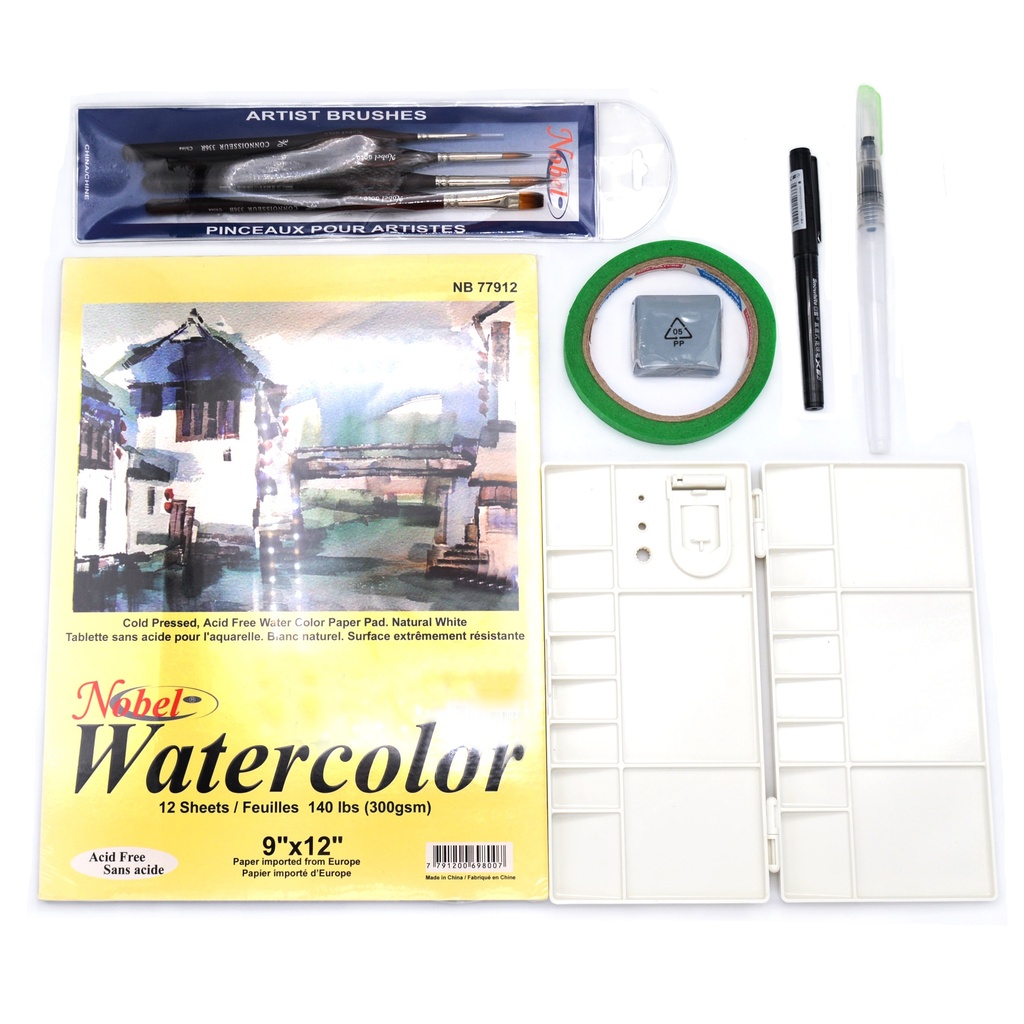 Watercolor Accessories Kit + Box