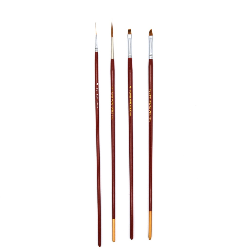 Pointed, Long Sable Hair Brush with Long Handle - #8
