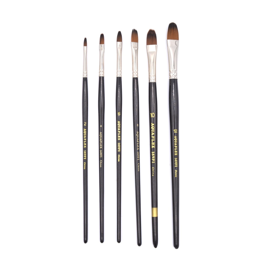 Aquaflex - Brown Synthetic Brush, Filbert, #10