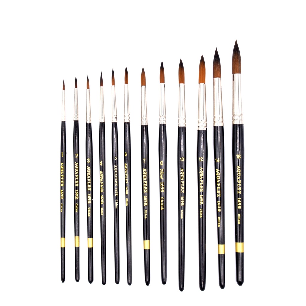 Aquaflex - Brown Synthetic Brush, Round, #10/0