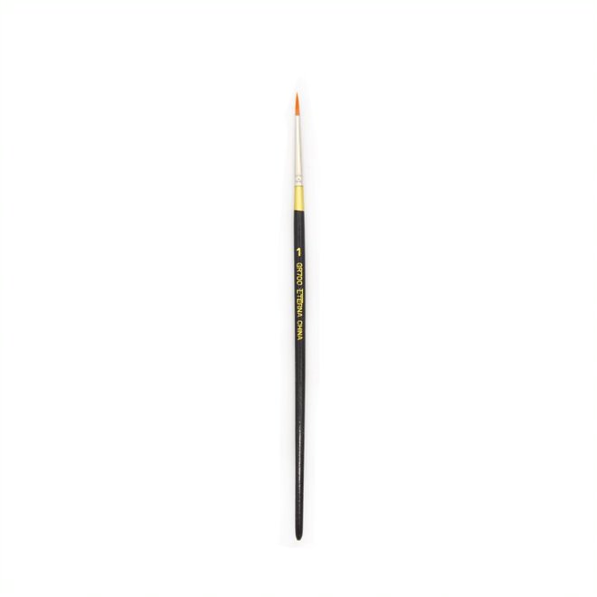 Golden Synthetic Hair Brush - Round #1