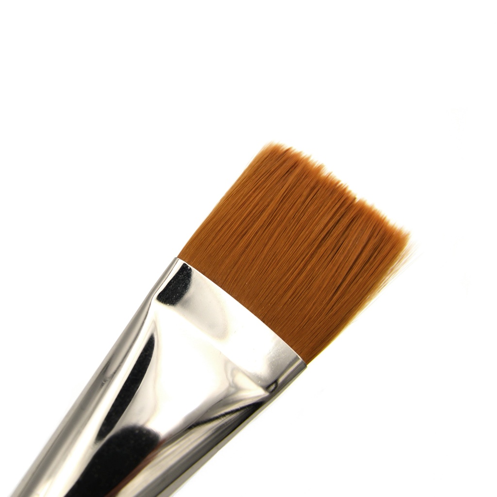 Aquaflex - Golden Synthetic Long Handle Brush - Large Flat Decorator's Brush 1.5"