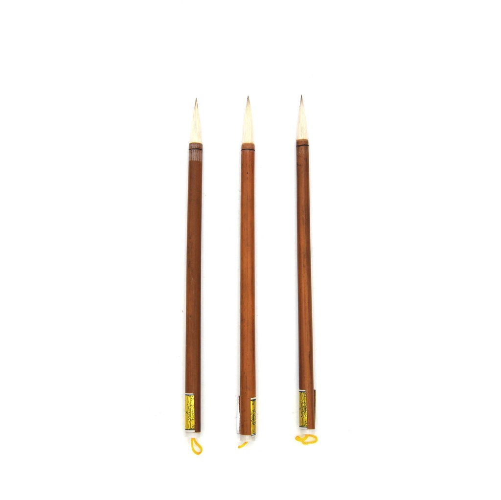 Goat Hair Bamboo Brush (Bai Yun) - Set Of 3