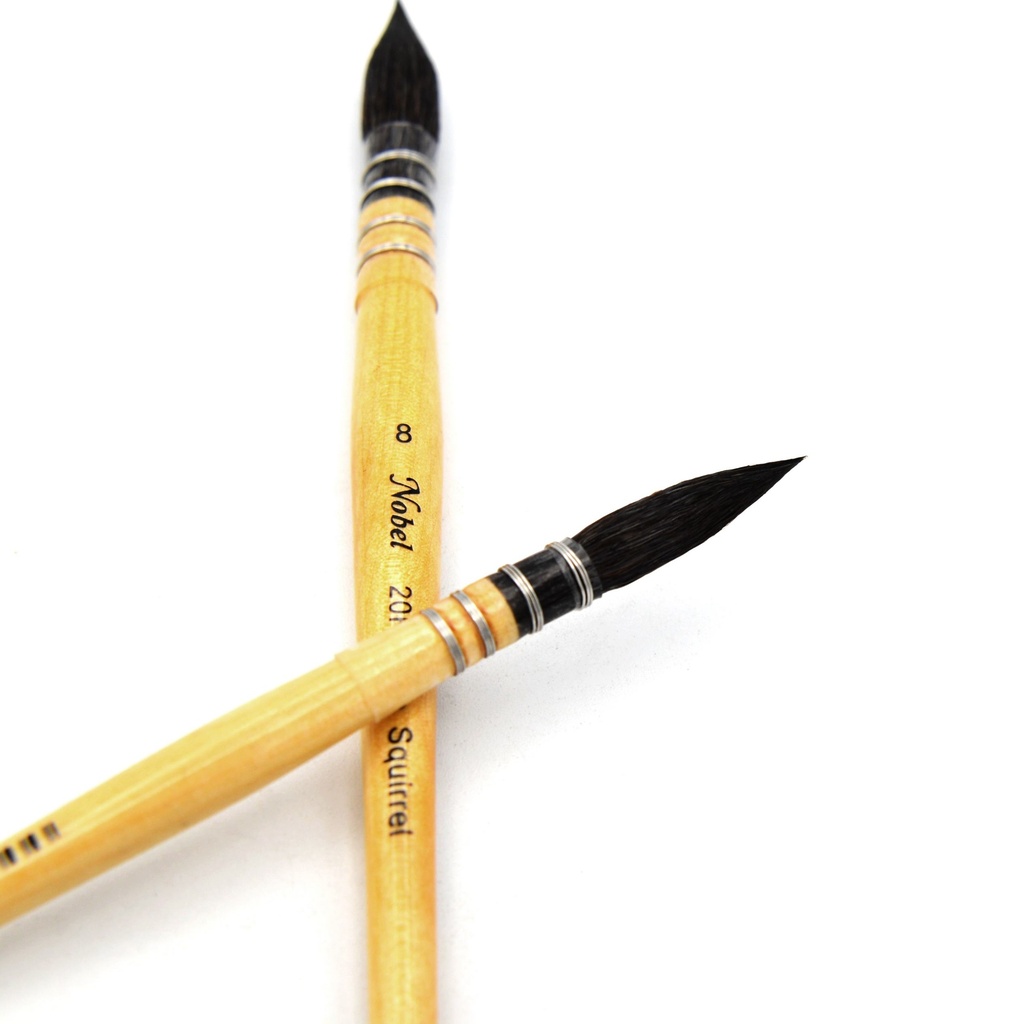 pinceau à vadrouille en poils d'écureuil pointus purs - 10,5 mm de diamètre #8