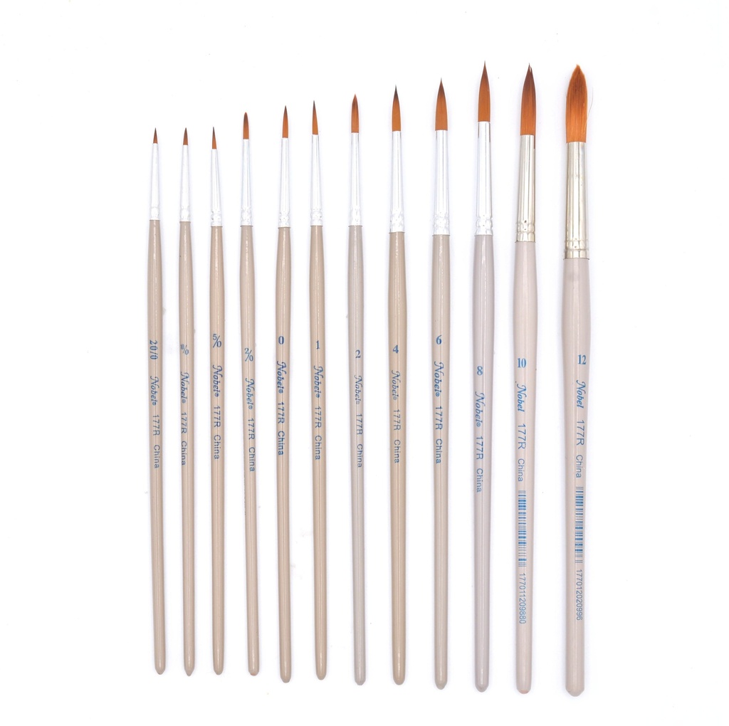 Comet - Golden Synthetic Short Handle Brush, Round #8