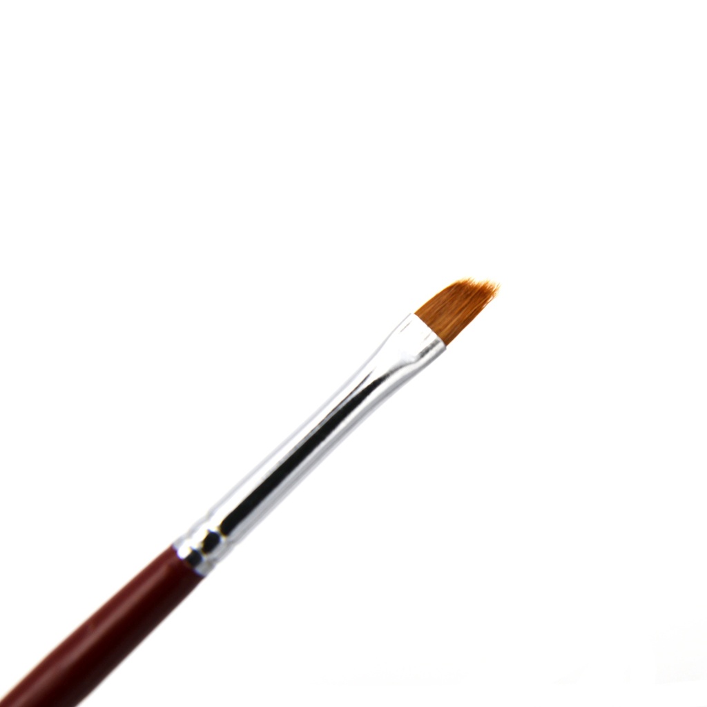 100% Pure Sable Hair Brush with Long Handle - Angled #4