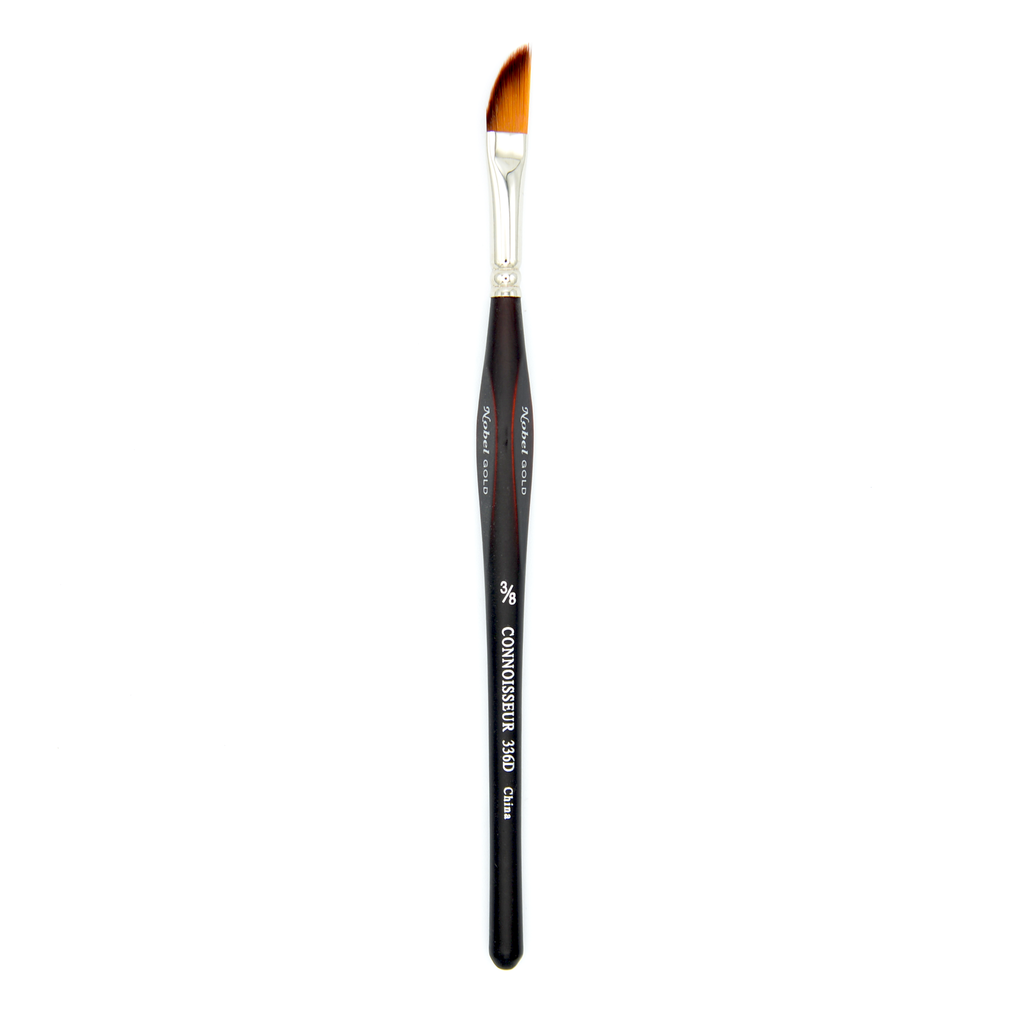 Gold (Merit) - Golden Synthetic Hair Brush with Triangular Handle - Dagger #3/8