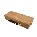 Boîte à pinceaux pliable en bois avec 6 emplacements pour pinceaux à manche court et espace de rangement