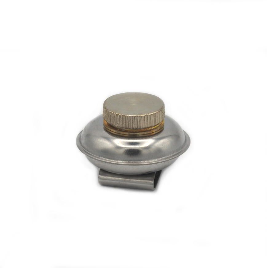 Tasse à palette en acier inoxydable avec couvercle à visser et clip (simple) - 1,5" de diamètre x 7/8" de hauteur