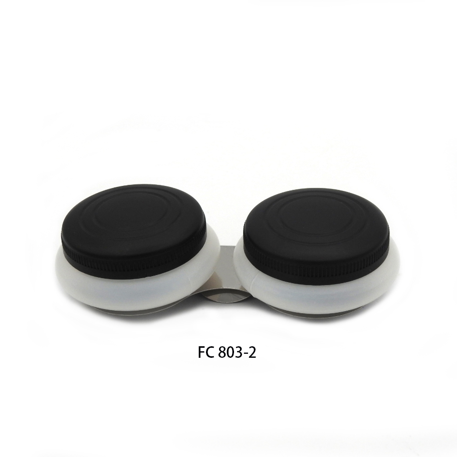 Tasse à palette en plastique avec couvercle (double) - 2" de diamètre x 1" de hauteur