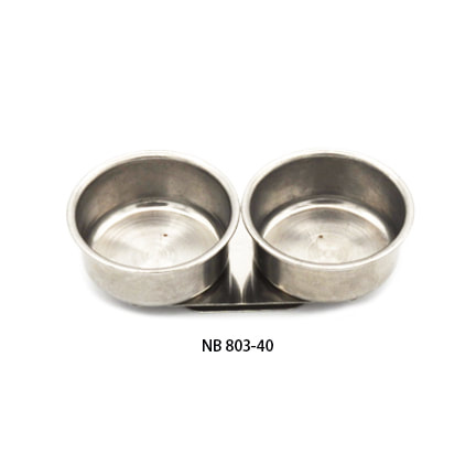 Stainless Steel  Palette Cup With Screw On Lid and Clip  (Double) - 1 5/8" Diameter x 7/8" Height