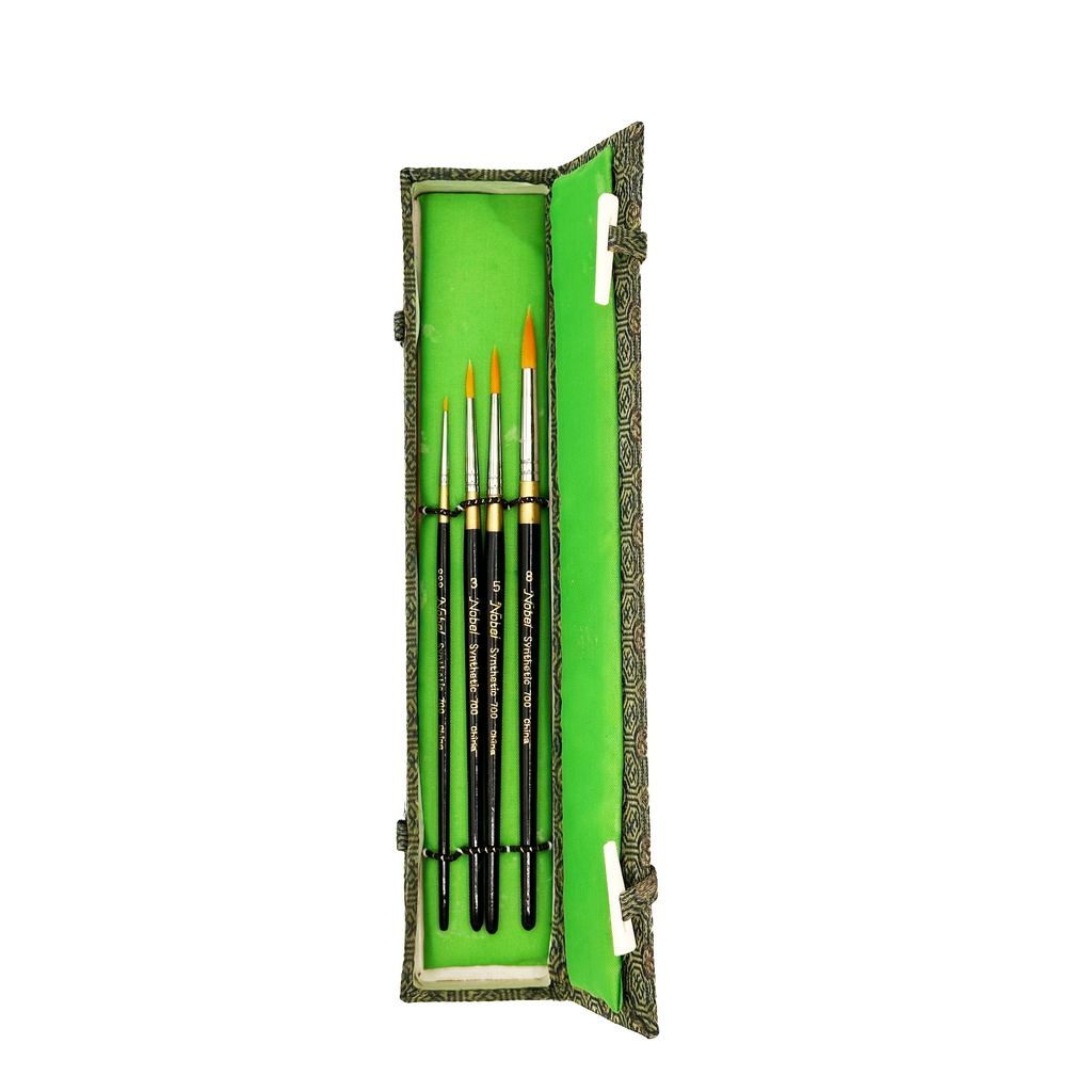 pinceau À poils Synthétiques - Ensemble De 4 Dans Une Boîte Cadeau