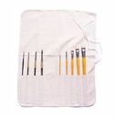 Housse de pinceau enroulable en toile - 12 fentes, 16,5'' x 21''