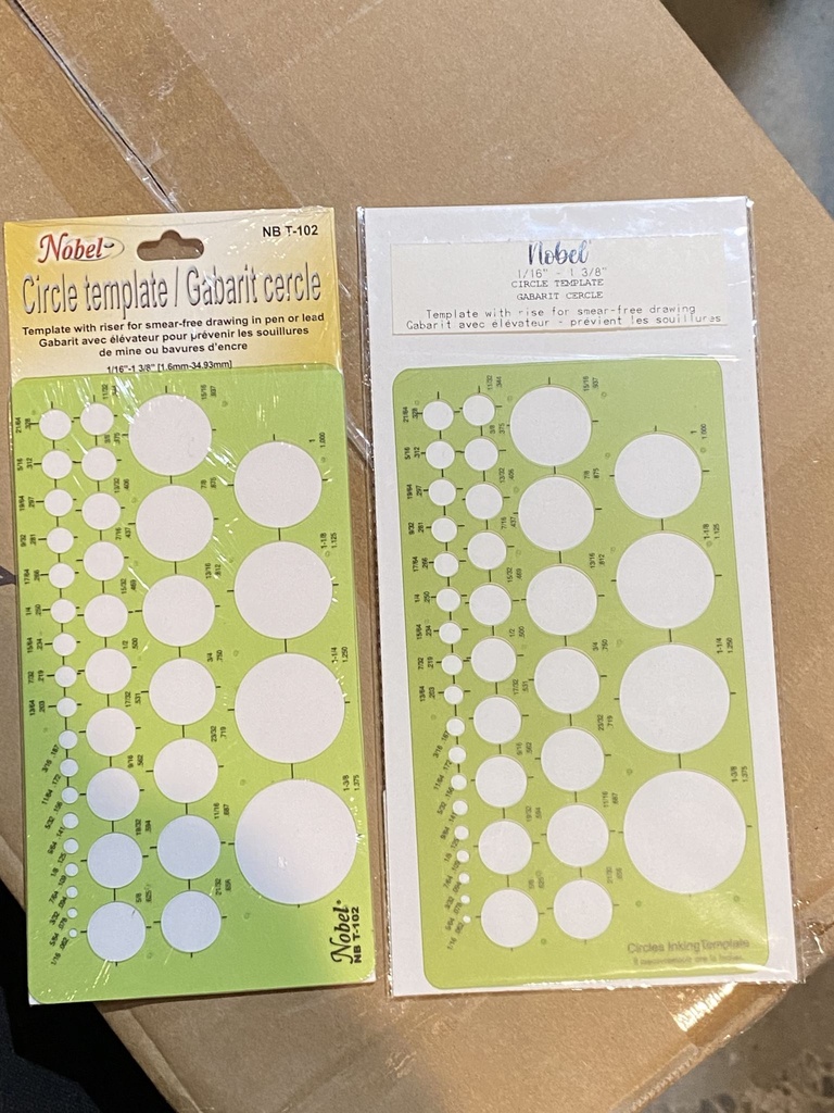 Gabarit de cercle - 39 cercles 1/16" - 1 3/8"