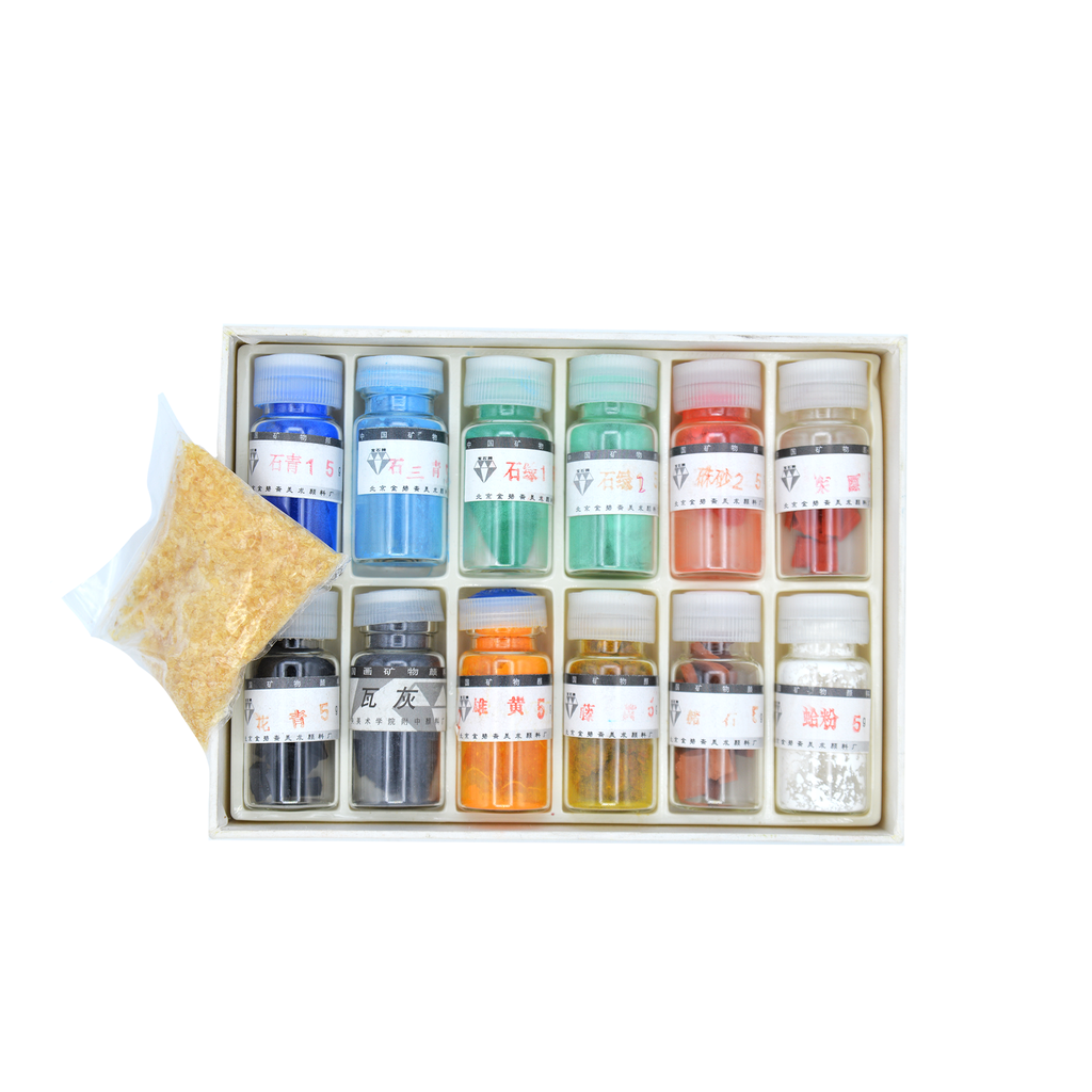 Pigments Minéraux Secs Purs - Set de 12 Couleurs