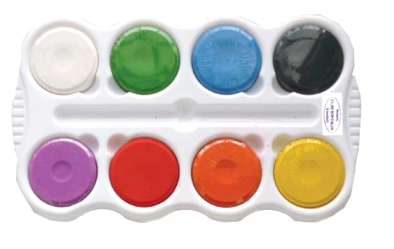 Tempera Paint Blocks with Palette - Set of 8
